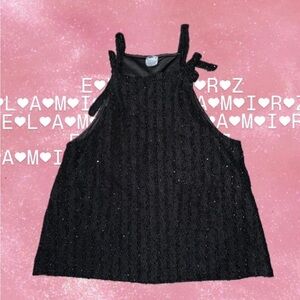 ARULA | Black Arula mini dress with bow tie straps